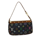 Louis Vuitton Monogram Multicolor Pochette Accessoires Black Auth Clutch