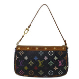 Louis Vuitton Monogram Multicolor Pochette Accessoires Black Auth Clutch