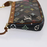 Louis Vuitton Monogram Multicolor Pochette Accessoires Black Auth Clutch