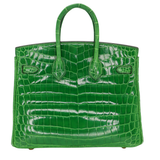 Hermes25cm Birkin Cactus Shiny Niloticus Crocodile Gold Hardware