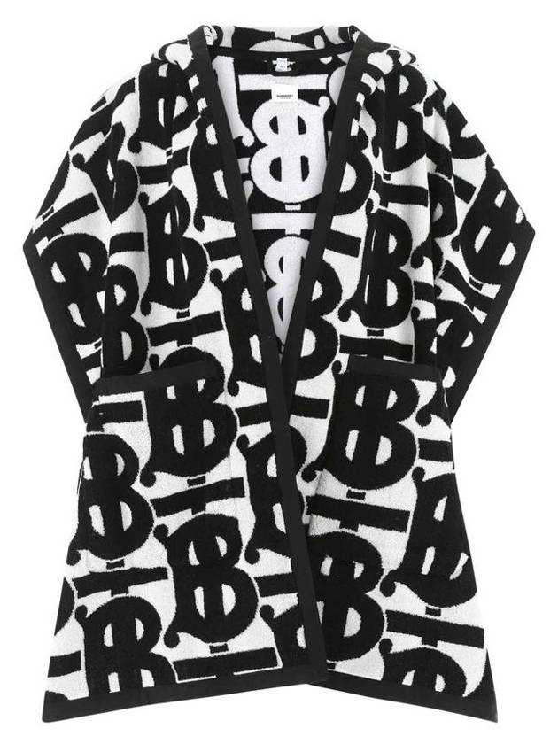 Luxury Burberry Logo Monogram Allover Cape Black