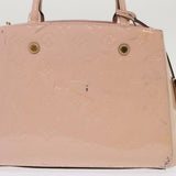 Louis Vuitton Monogram Vernis Montaigne BB Bag Rose Valerine Auth