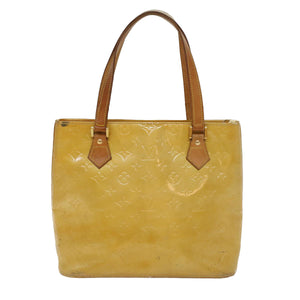 Louis Vuitton Monogram Vernis Houston Hand Bag Jaune LV Auth