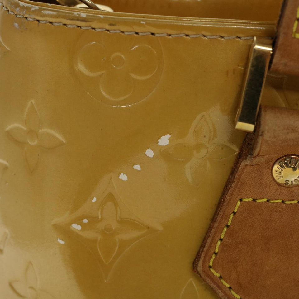 Louis Vuitton Monogram Vernis Houston Hand Bag Jaune LV Auth