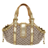 Louis Vuitton Monogram Mini Teda GM Hand Bag Brown Gold LV Auth