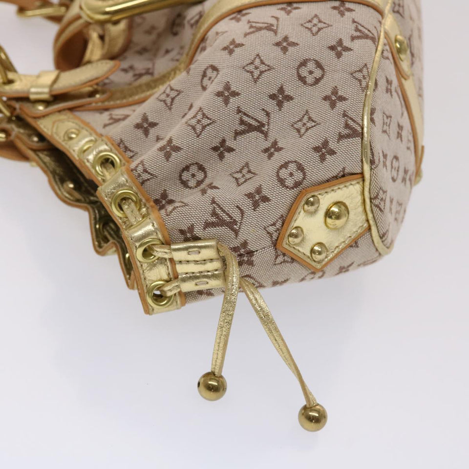 Louis Vuitton Monogram Mini Teda GM Hand Bag Brown Gold LV Auth