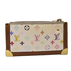 Louis Vuitton Monogram Multicolor Pochette Cles Purse White LV Auth Clutch