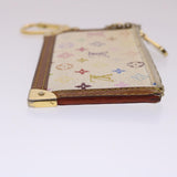 Louis Vuitton Monogram Multicolor Pochette Cles Purse White LV Auth Clutch