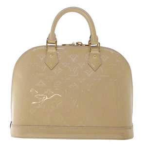 Louis Vuitton Monogram Vernis Alma PM Hand Bag 2way Beige LV Auth