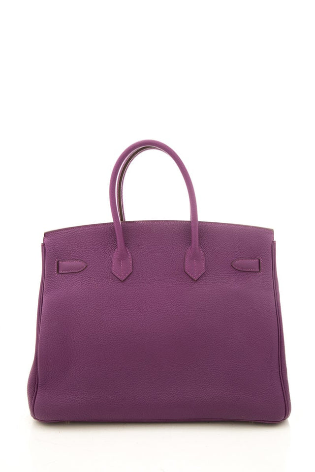 Hermes2012 Anemone 35cm Togo Birkin Handbag W/ Gold HW