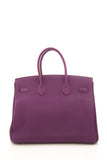 Hermes2012 Anemone 35cm Togo Birkin Handbag W/ Gold HW