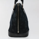 Louis Vuitton Monogram Satin Little Alma Hand Bag Black LV Auth