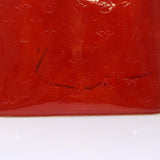 Louis Vuitton Monogram Vernis Houston Hand Bag Red LV Auth