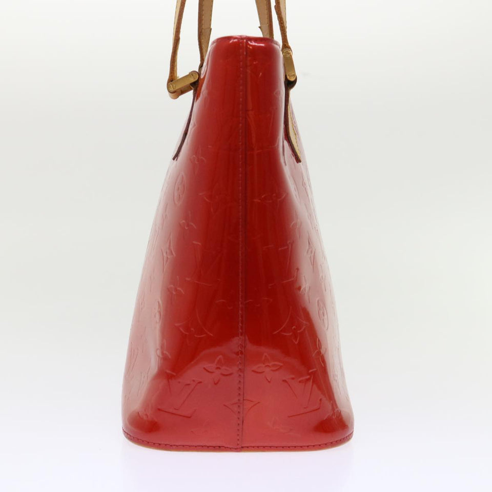Louis Vuitton Monogram Vernis Houston Hand Bag Red LV Auth