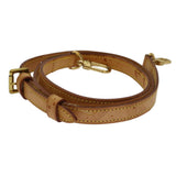 Louis Vuitton Shoulder Strap Leather 37"-44.1" Beige LV Auth Shoulder Bag