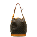 Louis Vuitton Monogram Noe Shoulder Bag Brown PVC Leather Lady Louis Vuitton