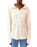 Louis Vuitton Ivory Logo Pocket Quarter Zip Sweater - S
