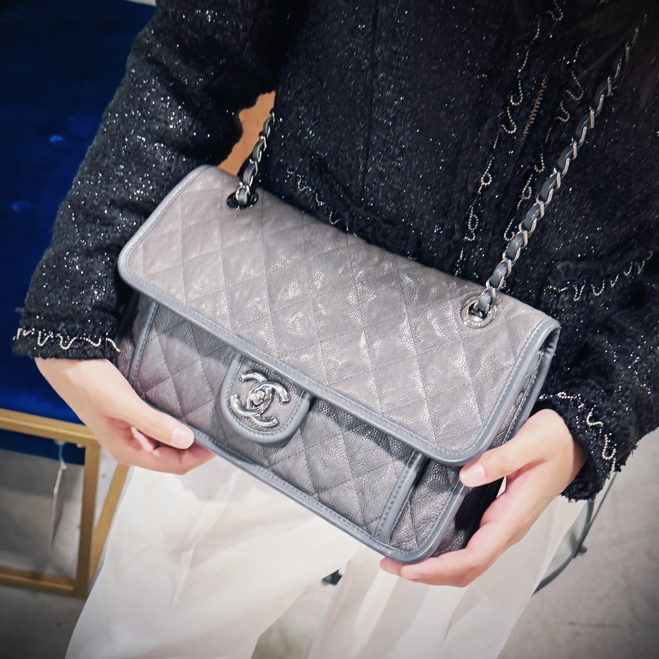 Chanel Caviar Quilted Medium French Reviera Flap Bag