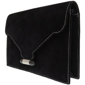 Hermes Clutch bag Doblis black Silverstitch Navet Women