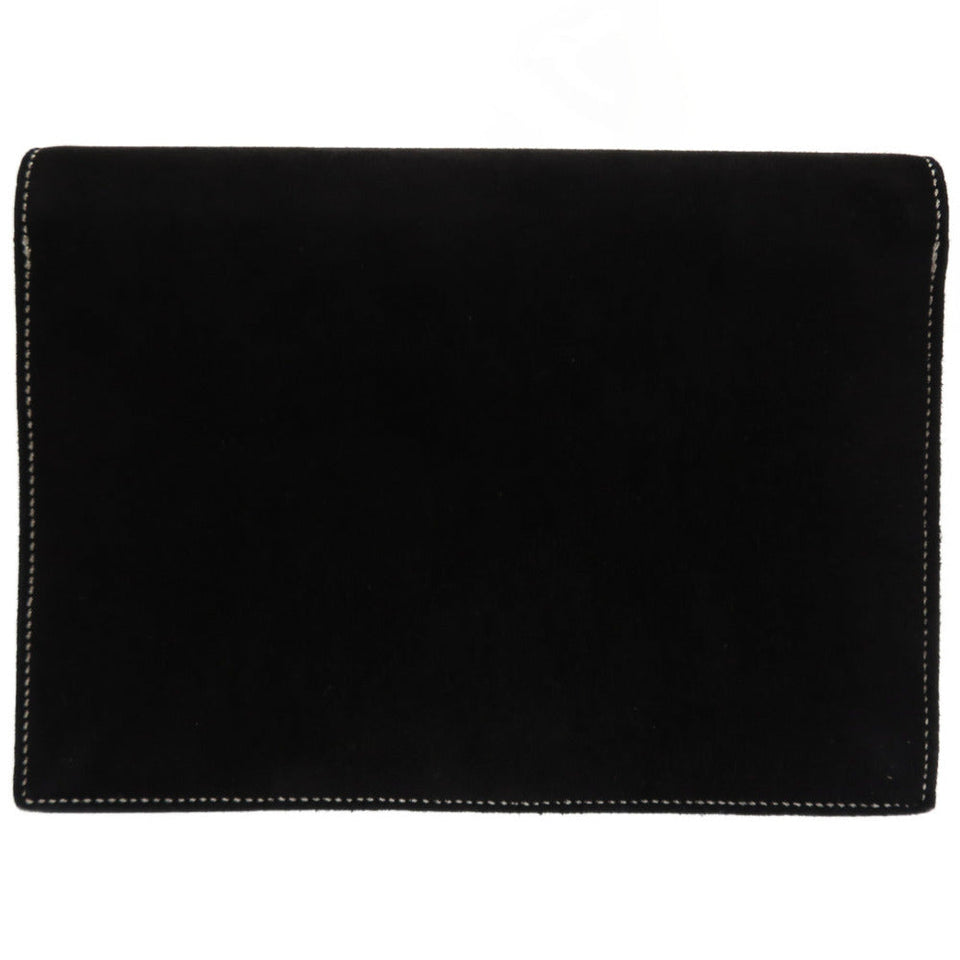 Hermes Clutch bag Doblis black Silverstitch Navet Women