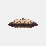 Gucci Jackie Vintage Medium Horsebit Print Cloth and Brown Leather Gold Hardware
