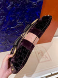Gucci Horsebit 1955 Large Velvet Purple Shoulder Bag