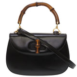 Gucci Handbag 000 46 0633 Leather x Bamboo black Women