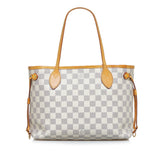 Louis Vuitton Damier Azur Neverfull PM White Tote