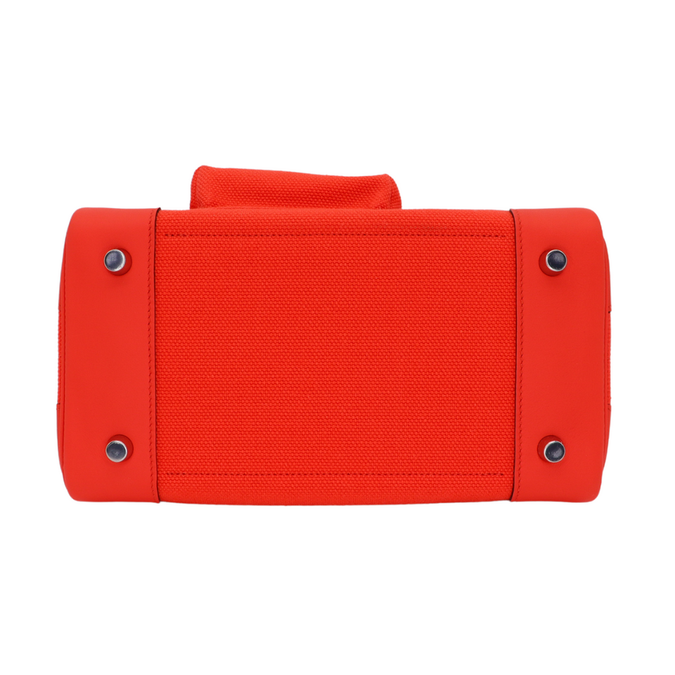 Hermes25cm Birkin Cargo Orange Field Toile/ Swift Leather Palladium Hardware