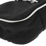 Saint Laurent- Paris Logo Hook Nylon Shoulder Bag Black