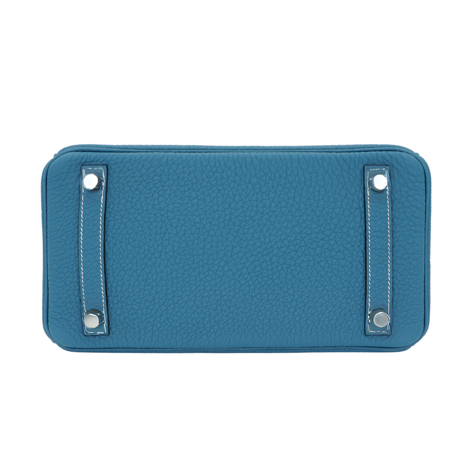 Hermes25cm Birkin Bleu Jean Togo Leather Palladium Hardware