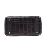Hermes25cm Birkin Black Matte Niloticus Crocodile Palladium Hardware