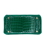 Hermes25cm Birkin Emerald Shiny Niloticus Crocodile Gold Hardware