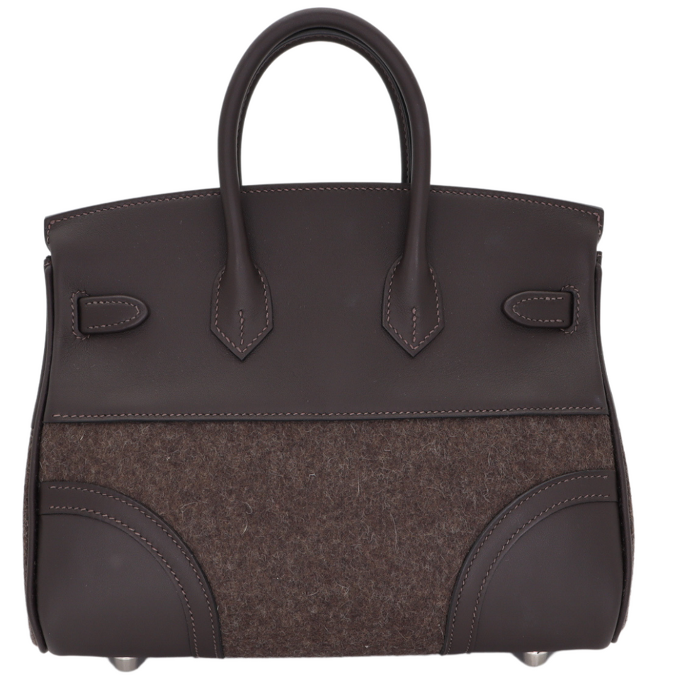 Hermes25cm Birkin Go Team Ebene Swift/ Feutre Palladium Hardware