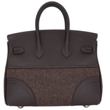Hermes25cm Birkin Go Team Ebene Swift/ Feutre Palladium Hardware