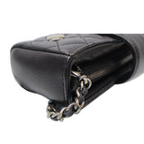 Chanel Reissue Lucky Charm Quilted Leather Chain Crossbody Clutch Bag Black