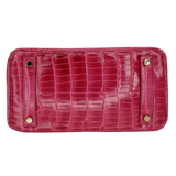 Hermes25cm Birkin Rose Tyrien Shiny Niloticus Crocodile Gold Hardware