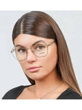 Luxury Burberry Eyewear Charley Gold Framed Eyeglasses Light Gold