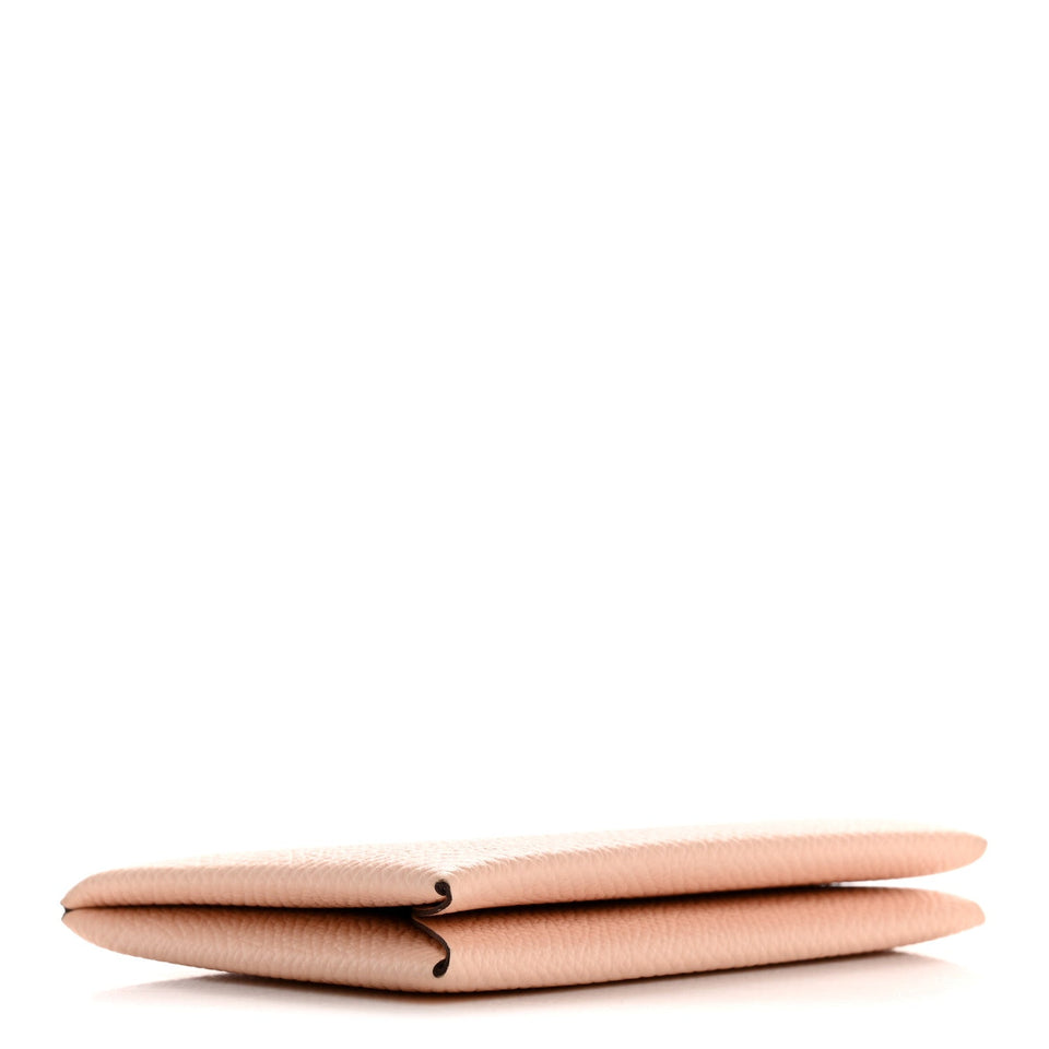 Hermes Epsom Calvi Card Case Rose Eglantine