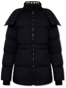 Luxury Burberry Detachable Hooded Nylon Padding Black