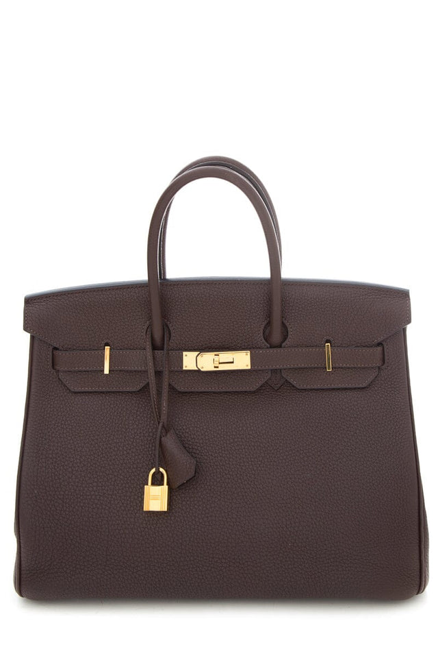 HermesChocolate 35 CM Birkin Handbag