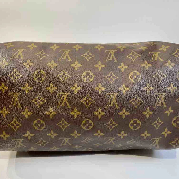 Louis Vuitton Monogram Handbag, Brown, Coated Canvas
