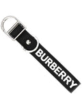 Luxury Burberry Logo Detail Silicone Keyring Black