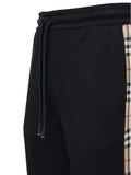 Luxury Burberry Men's Vintage Check Panel JoGGer Track Pants Black