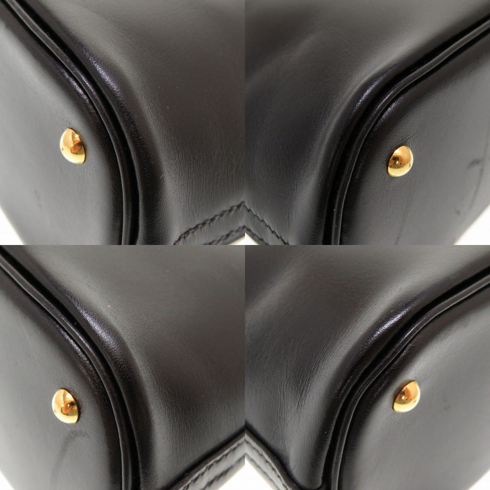 Hermes Mini Bolide Boxcalf Black 〇V Engraved 2Way Handbag