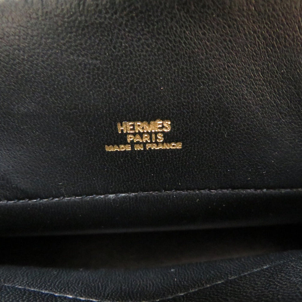 Hermes Mini Bolide Boxcalf Black 〇V Engraved 2Way Handbag