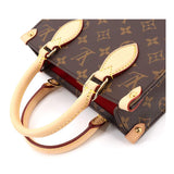 Louis Vuitton Monogram Sac Plat BB 2 Way Hand Shoulder Bag Brown