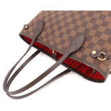 Louis Vuitton Damier Neverfull PM Tote Bag Ebene Brown RFID Gold Hardware