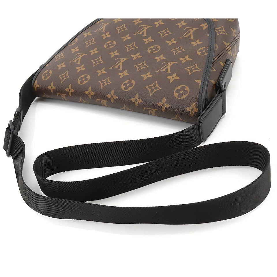 Louis Vuitton Monogram Macassar Magnetic Messenger Shoulder Bag Brown Noir