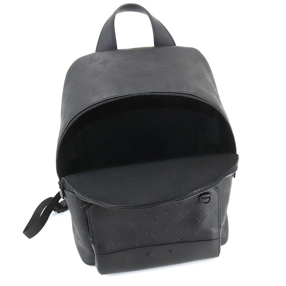 Louis Vuitton Monogram Shadow Racer Backpack Leather Black